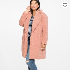 Eloquii Boucle Teddy Coat